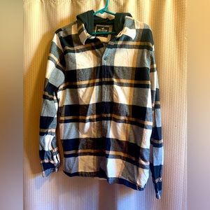 NWOT Mens Hollister flannel with hood 🔥🤩